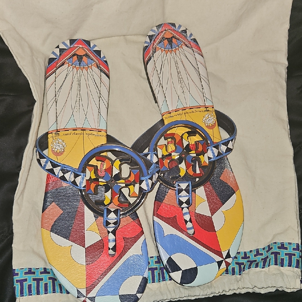 Tory Burch Multicolor Geometric Sandals